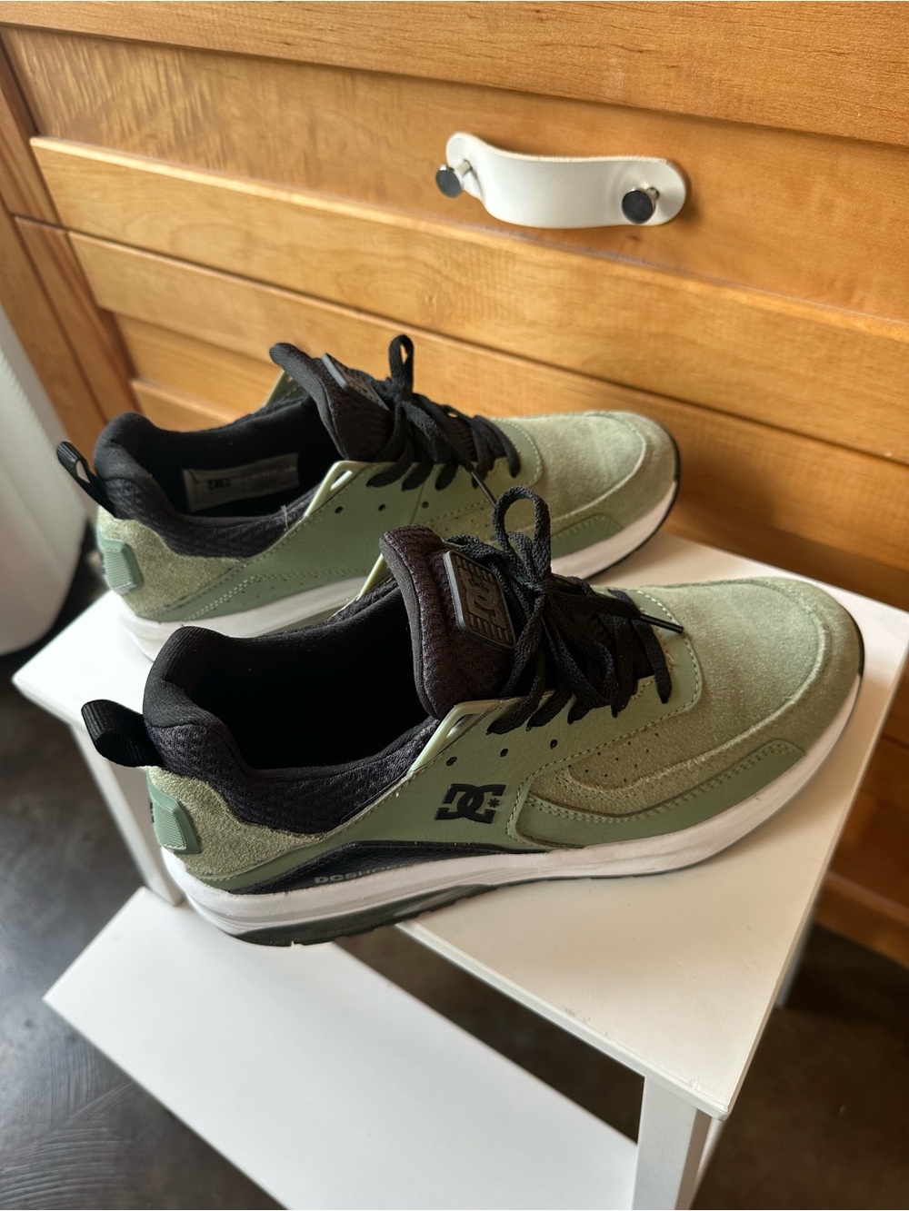 DC Men's Skate Sneakers in Oil Green